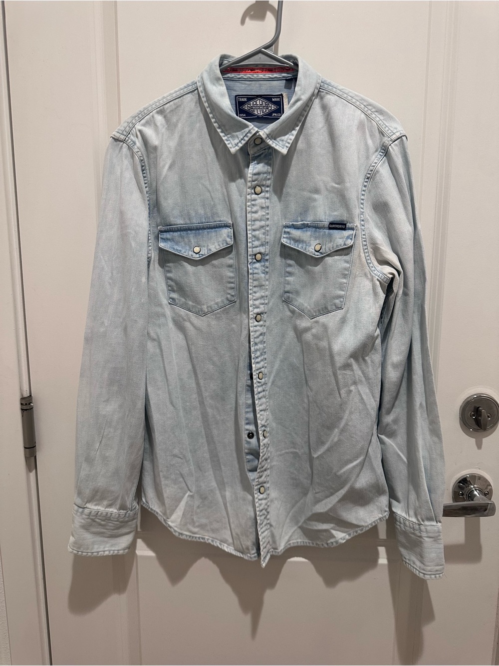 Superdry Light Blue Denim Button-Up Shirt